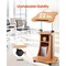 Adjustable Height Portable Podium Lectern MDF Desktop Lockable Wheels